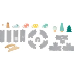 Janod Wooden Vehicles|Vehicles / Cars / Trucks^Road circuit (Felt + Wood)
