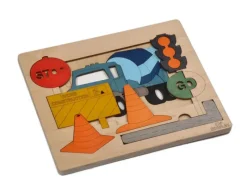 Ekoplay Wooden Vehicles|Wooden Puzzles^Road Under Construction Layer Puzzle