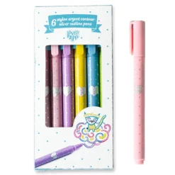 Djeco Stationery|Art / Craft^Silver Outline Pens (6)