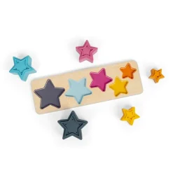 Bigjigs Toys Wooden Puzzles|Early Learning^Sooting Stars Puzzle Sorter + Stack