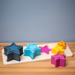 Bigjigs Toys Wooden Puzzles|Early Learning^Sooting Stars Puzzle Sorter + Stack