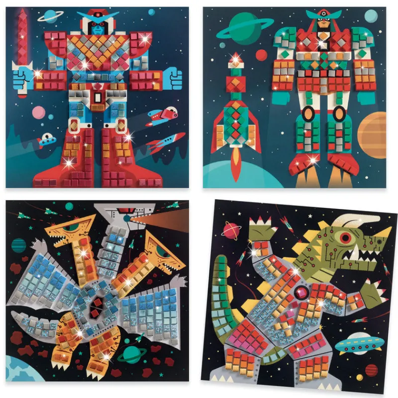 Djeco Art / Craft|Age 7 & 8^Space Battle Mosaic Kit