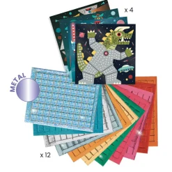 Djeco Art / Craft|Age 7 & 8^Space Battle Mosaic Kit