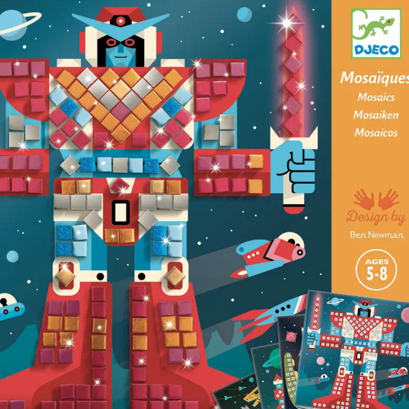 Djeco Art / Craft|Age 7 & 8^Space Battle Mosaic Kit