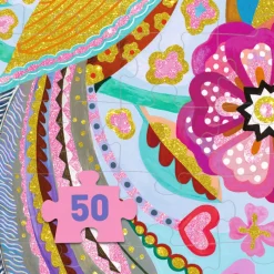 Djeco Jigsaws / Puzzles|Age 7 & 8^Sparkling Bird 50-Pc Wizzy Puzzle