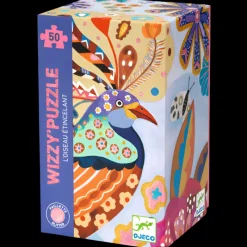 Djeco Jigsaws / Puzzles|Age 7 & 8^Sparkling Bird 50-Pc Wizzy Puzzle