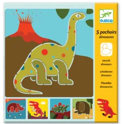 Djeco Art / Craft|Age 5 & 6^Stencil Set - Dinosaurs