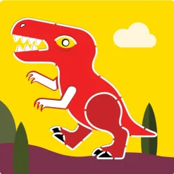 Djeco Art / Craft|Age 5 & 6^Stencil Set - Dinosaurs
