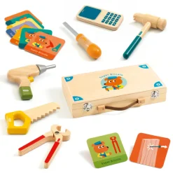 Djeco Role Play|Hammer / Lace^Super Bricolo Wooden Tool Kit