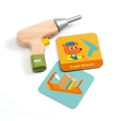 Djeco Role Play|Hammer / Lace^Super Bricolo Wooden Tool Kit