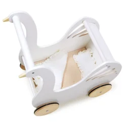 Tender Leaf Toys Role Play|Dolls^Sweet Swan Doll Pram with Bedding