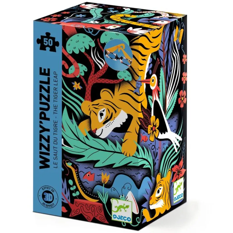 Djeco Jigsaws / Puzzles|Age 7 & 8^Tigers Leap Magic 3D Effect Puzzle