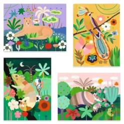 Djeco Art / Craft^Tropical Forest 3D Painting Set