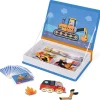 Janod Vehicles / Cars / Trucks|Cars / Trains / Planes^Vehicles Magnetic Book Game