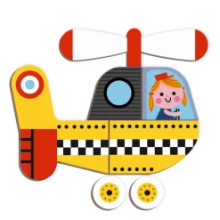 Janod Vehicles / Cars / Trucks|Cars / Trains / Planes^Vehicles Magnetic Book Game