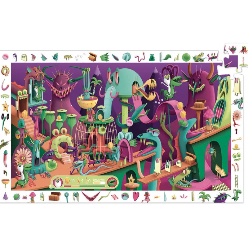 Djeco Jigsaws / Puzzles|Age 9 & 10^Video Game Observation Puzzle + Poster 200pc