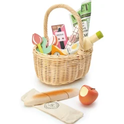 Tender Leaf Toys Play Food|Role Play^Wicker Shopping Basket Set