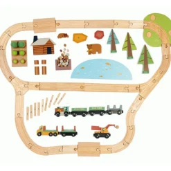 Tender Leaf Toys Wooden Blocks|Vehicles / Cars / Trucks^Wild Pines Large Train Set