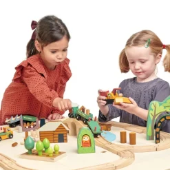 Tender Leaf Toys Wooden Blocks|Vehicles / Cars / Trucks^Wild Pines Large Train Set