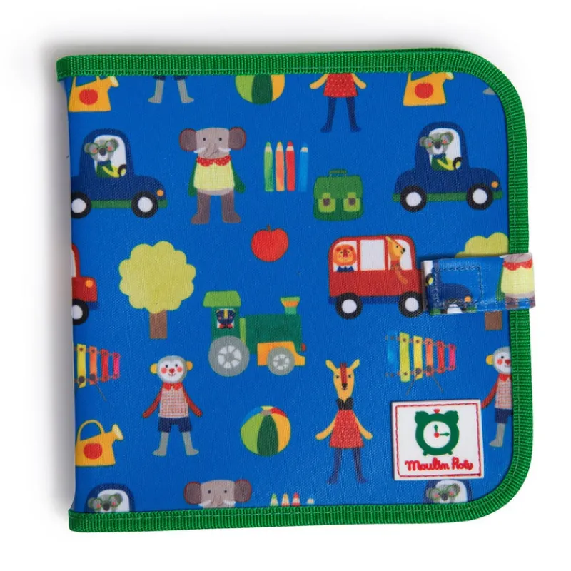 Moulin Roty Art / Craft|Age 5 & 6^Wipe Clean Travel Doodling Book