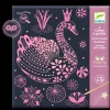 Djeco Art / Craft|Age 9 & 10^Wonderful World Scratch Cards (glow-in-the-dark)