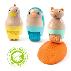 Djeco Sensory Play|Art / Craft^Wooden Animal Dough Rollers