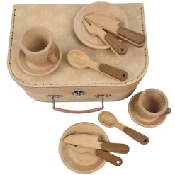 Les Petits Role Play|Kitchen / Play Food^Wooden Breakfast Set in Case