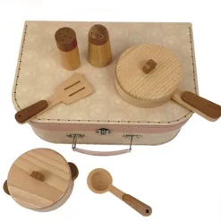 Les Petits Role Play|Kitchen / Play Food^Wooden Cooking Set in Case