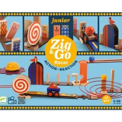 Djeco Stem Toys|Construction^Zig & Go Junior 51pc Racer Set