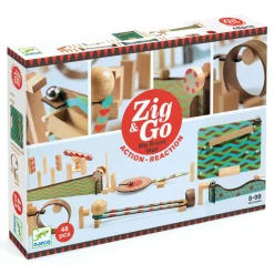 Djeco Stem Toys|Construction^Zig & Go 48pc Action and Reaction Construction Set
