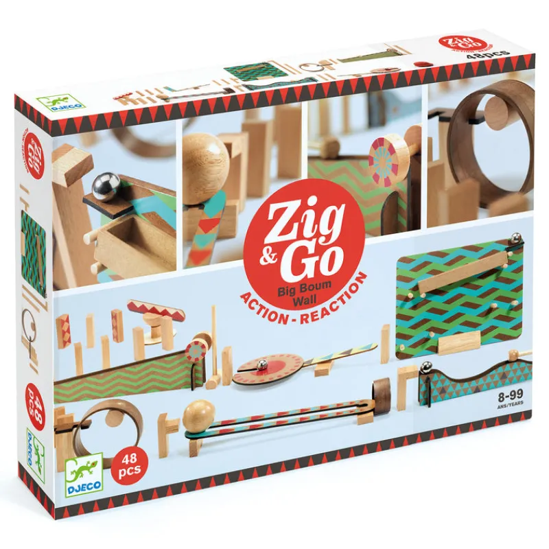 Djeco Stem Toys|Construction^Zig & Go 48pc Action and Reaction Construction Set