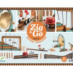 Djeco Stem Toys|Construction^Zig & Go 52pc Music Set (52-Pc)