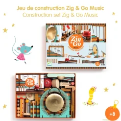 Djeco Stem Toys|Construction^Zig & Go 52pc Music Set (52-Pc)