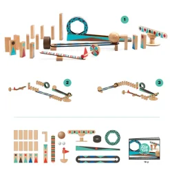 Djeco Wooden Blocks|Stem Toys^Zig and Go Action Reaction Set - 28 pcs